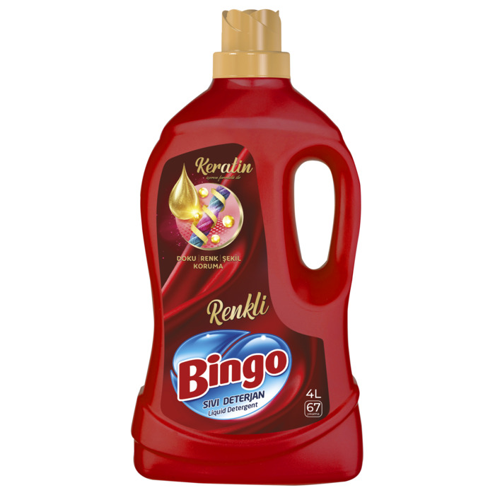 BİNGO SIVI DETERJAN KERATİN ONARAN KORUMA RENKLER 4 L