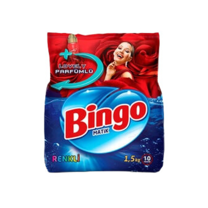 BİNGO MATİK RENKLİLER İÇİN TOZ DETARJAN 1,5 KG