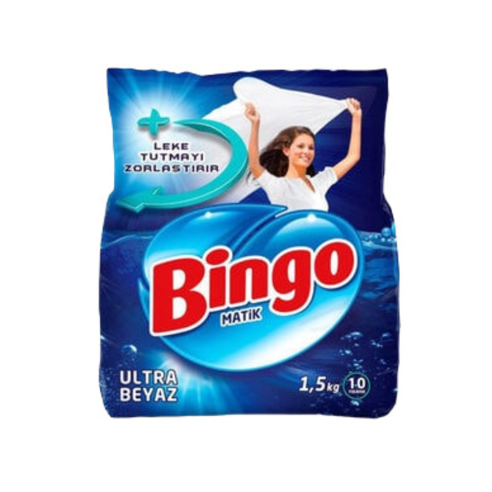 BİNGO MATİK ULRTA BEYAZ TOZ DETERJAN 1,5 KG