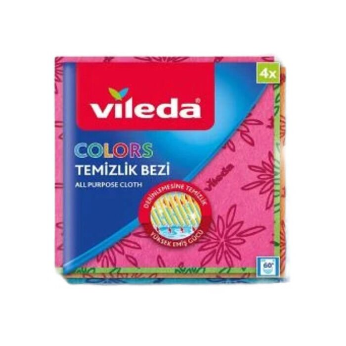 VİLEDA MİCROFİBER COLORS PACKS TEMİZLİK BEZİ 4 LÜ