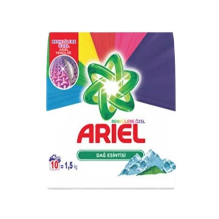 ARİEL DAĞ ESİNTİSİ RENKLİLER TOZ ÇAMAŞIR DETARJANI 1,5 KG