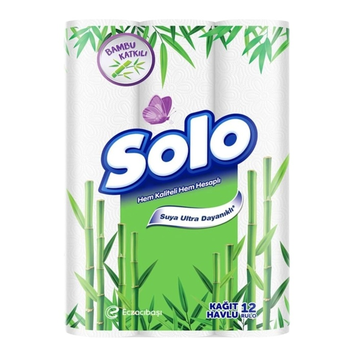 SOLO BAMBU KATKILI KAĞIT HAVLU 12 Lİ