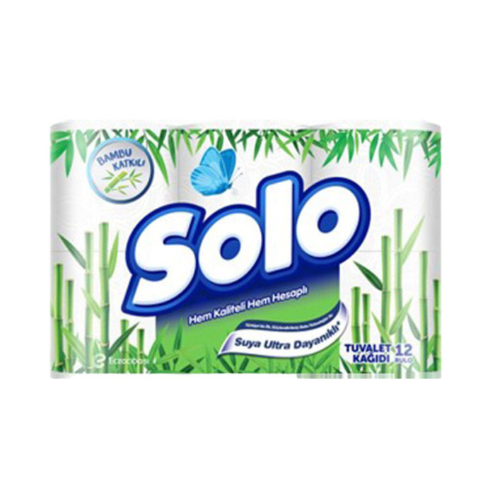 SOLO BAMBU TUVALET KAĞIDI 2 KATLI 12  Lİ