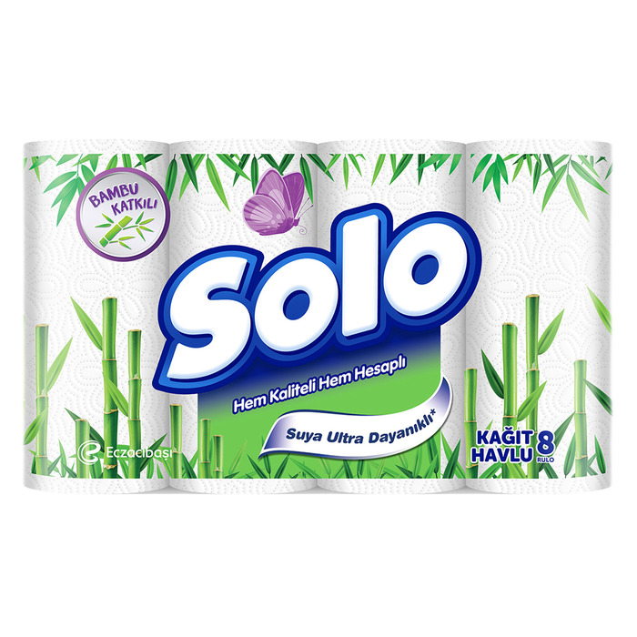 SOLO BAMBU KATKILI KAĞIT HAVLU 8Lİ