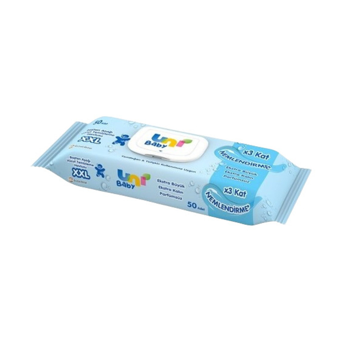 UNİ BABY VÜCUT TEMİZLEME HAVLUSU XXL 50 Lİ
