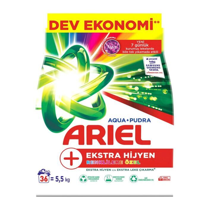 ARİEL OXI EKSTRA HİJYEN RENKLİLERE ÖZEL ÇAM.DETARJANI 5,5 KG