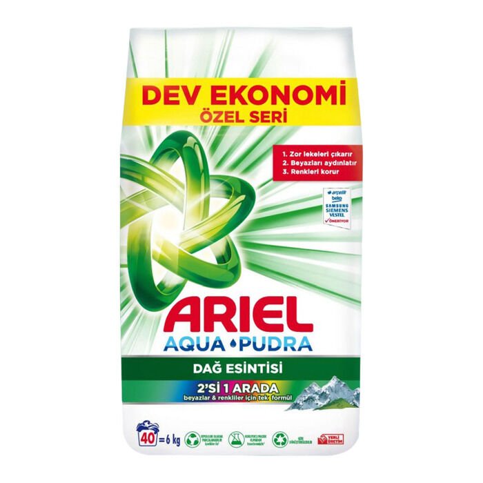 ARİEL DAĞ ESİNTİSİ BEYAZ VE RENKLİLER 6 KG