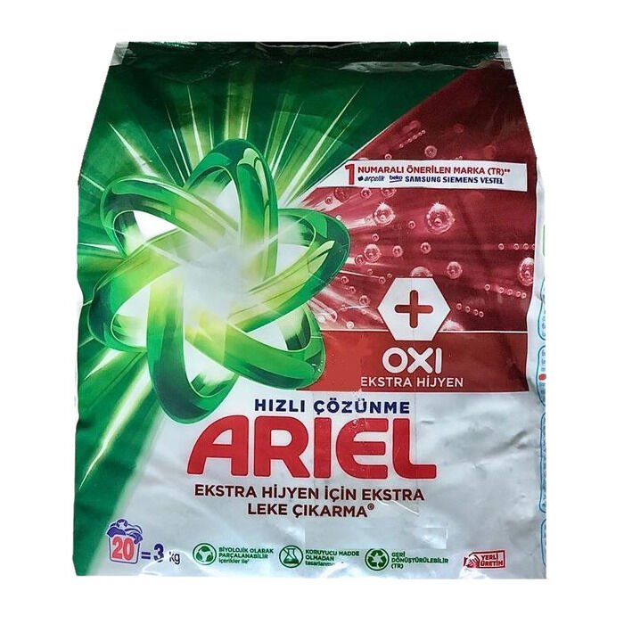 ARİEL OXI EXTRA HİJYEN TOZ ÇAMAşIR DETARJANI 3 KG