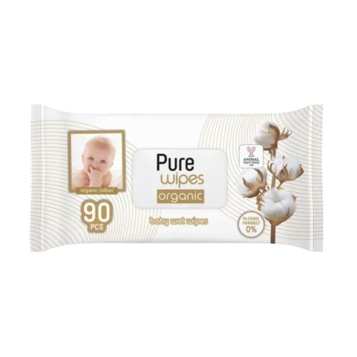 PURE BABY PAMUK ISLAK HAVLU 90 LI