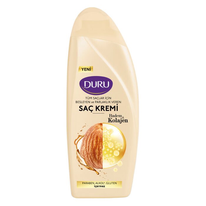 DURU SAÇ KREMİ KOLAJEN BADEM ÖZLÜ 500 ML