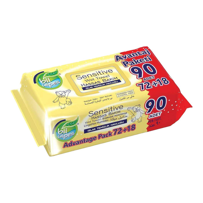 SENSİTİVE HASSAS BAKIM ISLAK MENDİL 90 LI