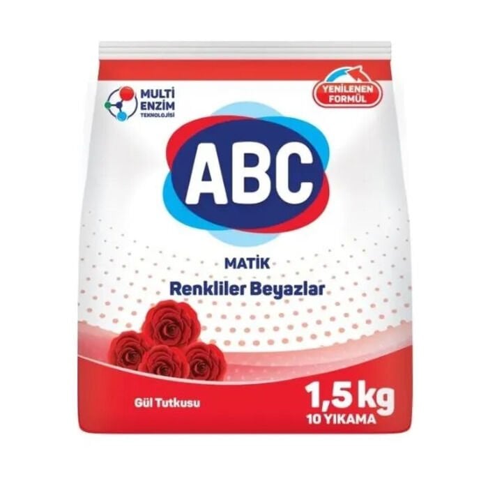 ABC MATİK TOZ ÇAMAŞIR DETARJANI GÜLÜN TUTKUSU 1,5 KG