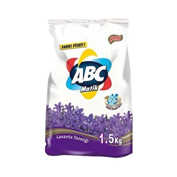 ABC MATİK TOZ ÇAMAŞIR DETARJANI LAVANTA 1,5 KG