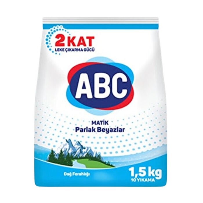 ABC MATİK TOZ ÇAMAŞIR DETARJANI DAĞ FERAHLIĞI 1,5 KG