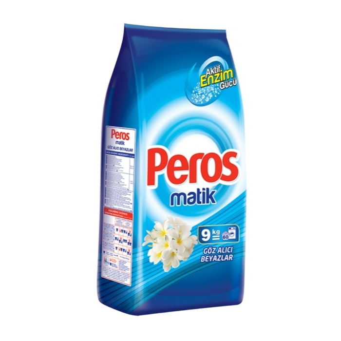 PEROS MATİK TOZ DETARJAN GÖZ ALICI BEYEAZLAR 9 KG