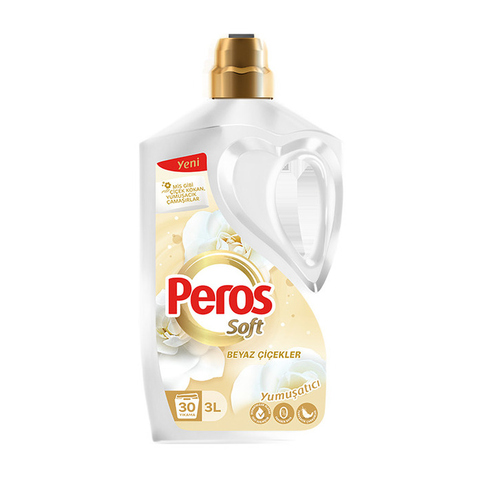 PEROS SOFT ÇAMAŞIR YUMUŞATICISI BEYAZ ÇİÇEKLER 3 LT